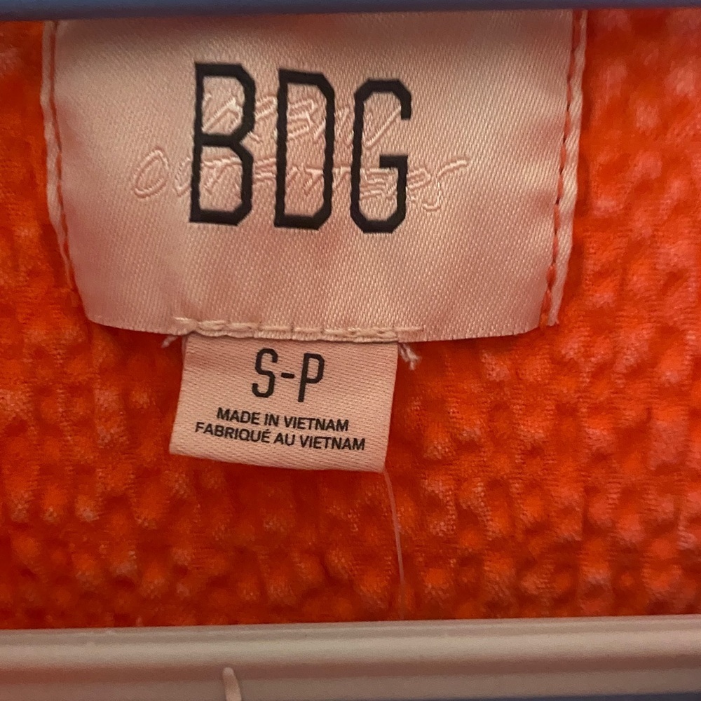 BDG Serena Orange Textured Button-Up Collared Shacket 🆕 - Picture 5 of 11